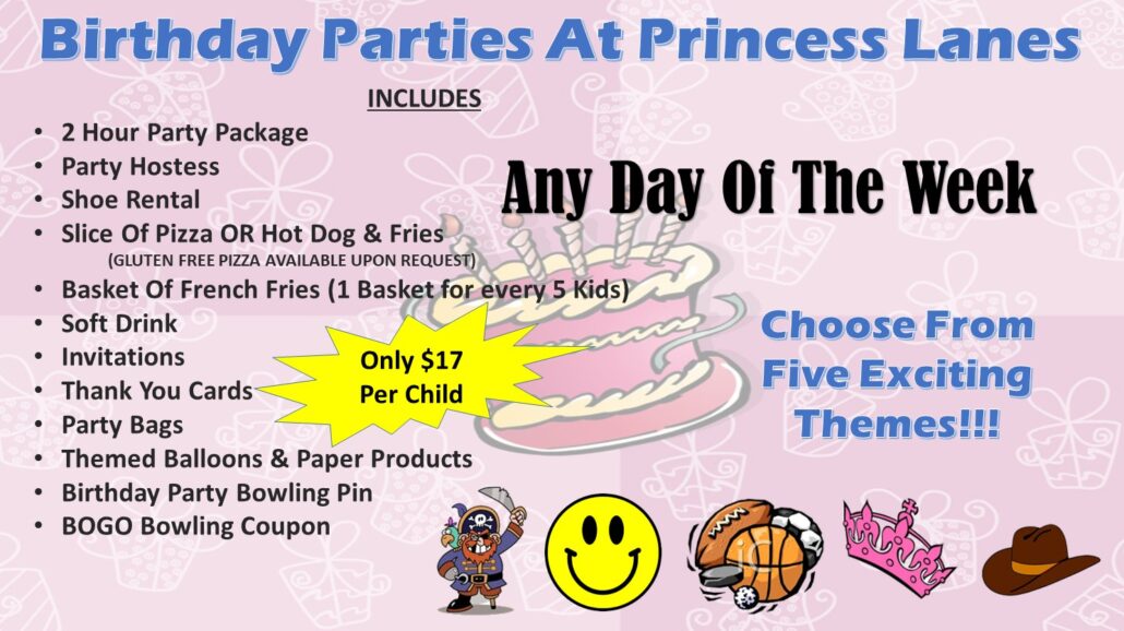 Birthday Parties at Princess Lanes