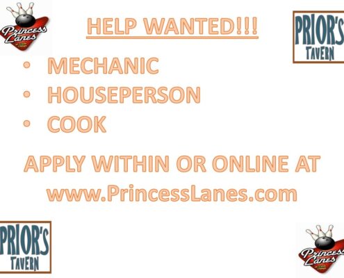 Help Wanted at Princess Lanes