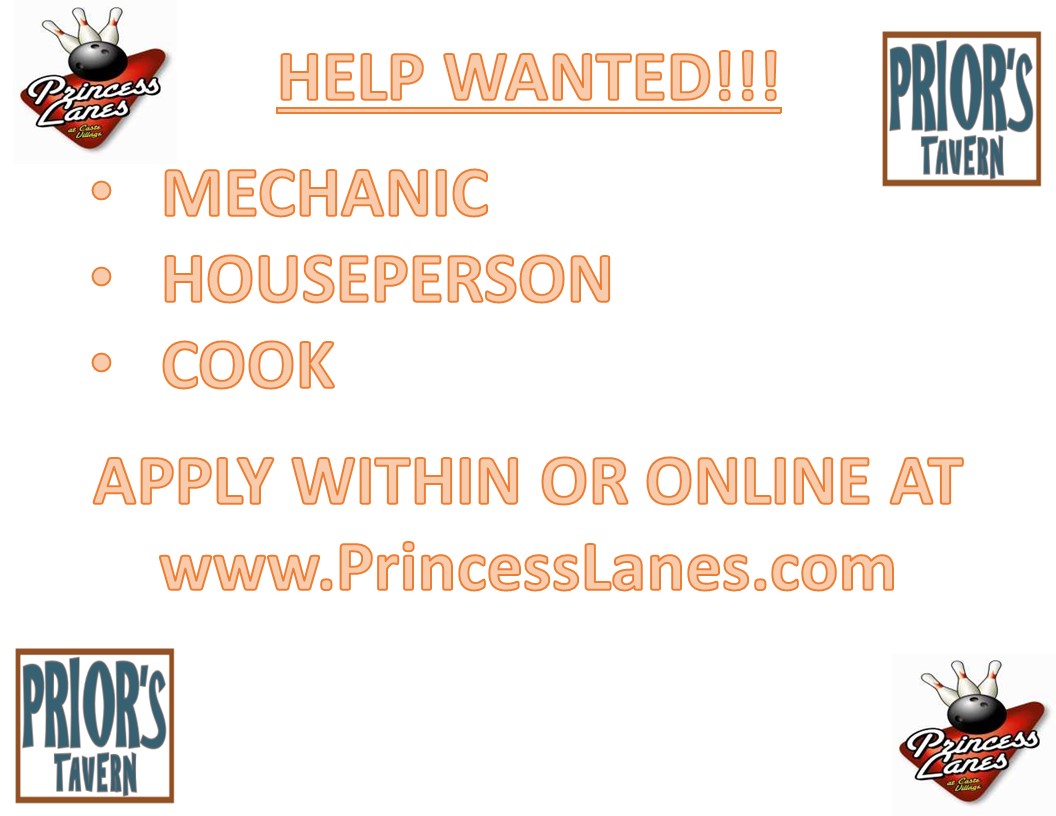 Help Wanted at Princess Lanes