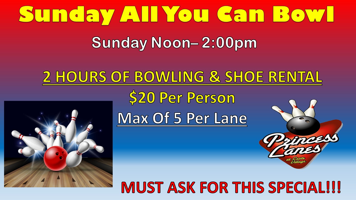 Sunday All You Can Bowl
