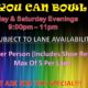 All You Can Bowl Friday and Saturday Evenings