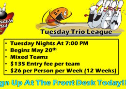 Tuesday Trio League at Princess Lanes