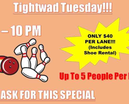 Tightwad Tuesday at Princess Lanes