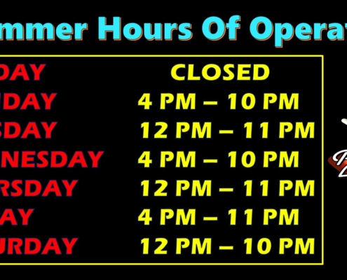 Summer Hours of Operation 2026