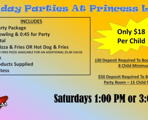 Birthday Parties at Princess Lanes 2026