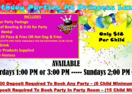 Birthday Parties at Princess Lanes Fall 2026