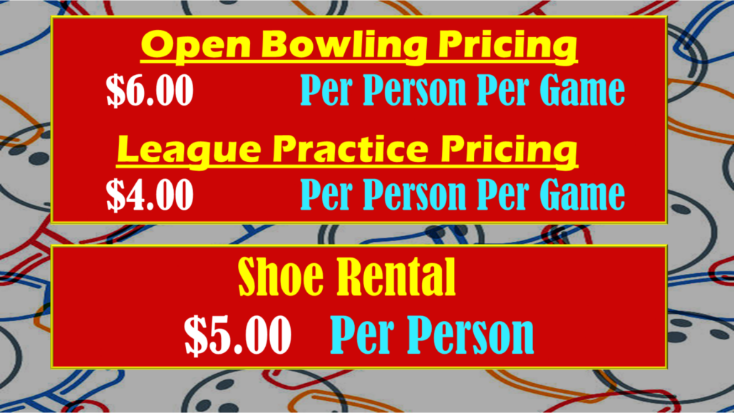 Open Bowling Prices Fall 2026