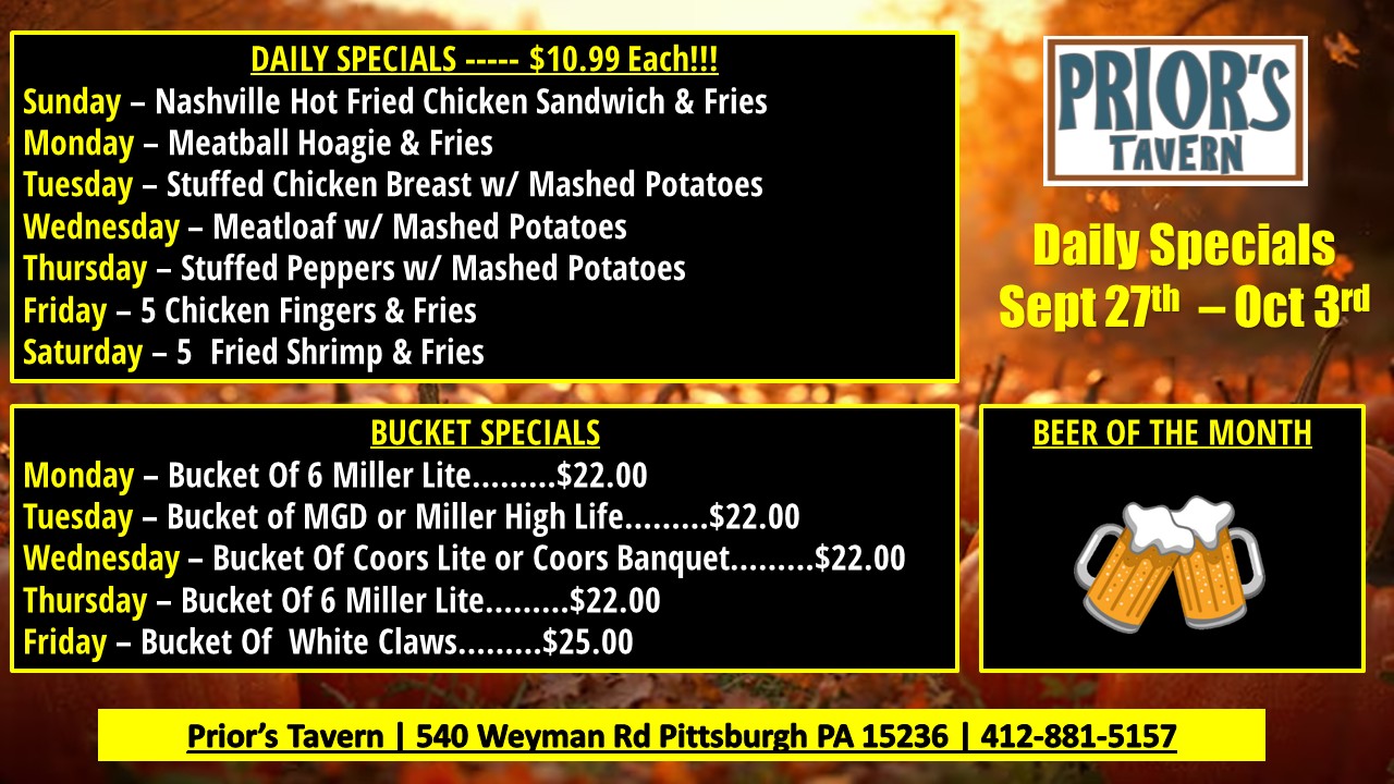 Weekly Specials